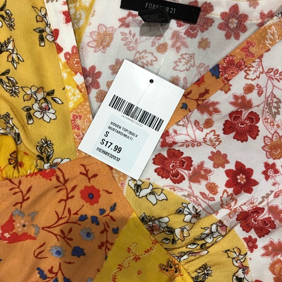 NWT Two Piece Floral Skirt-Blouse Set - Picture 4 of 7